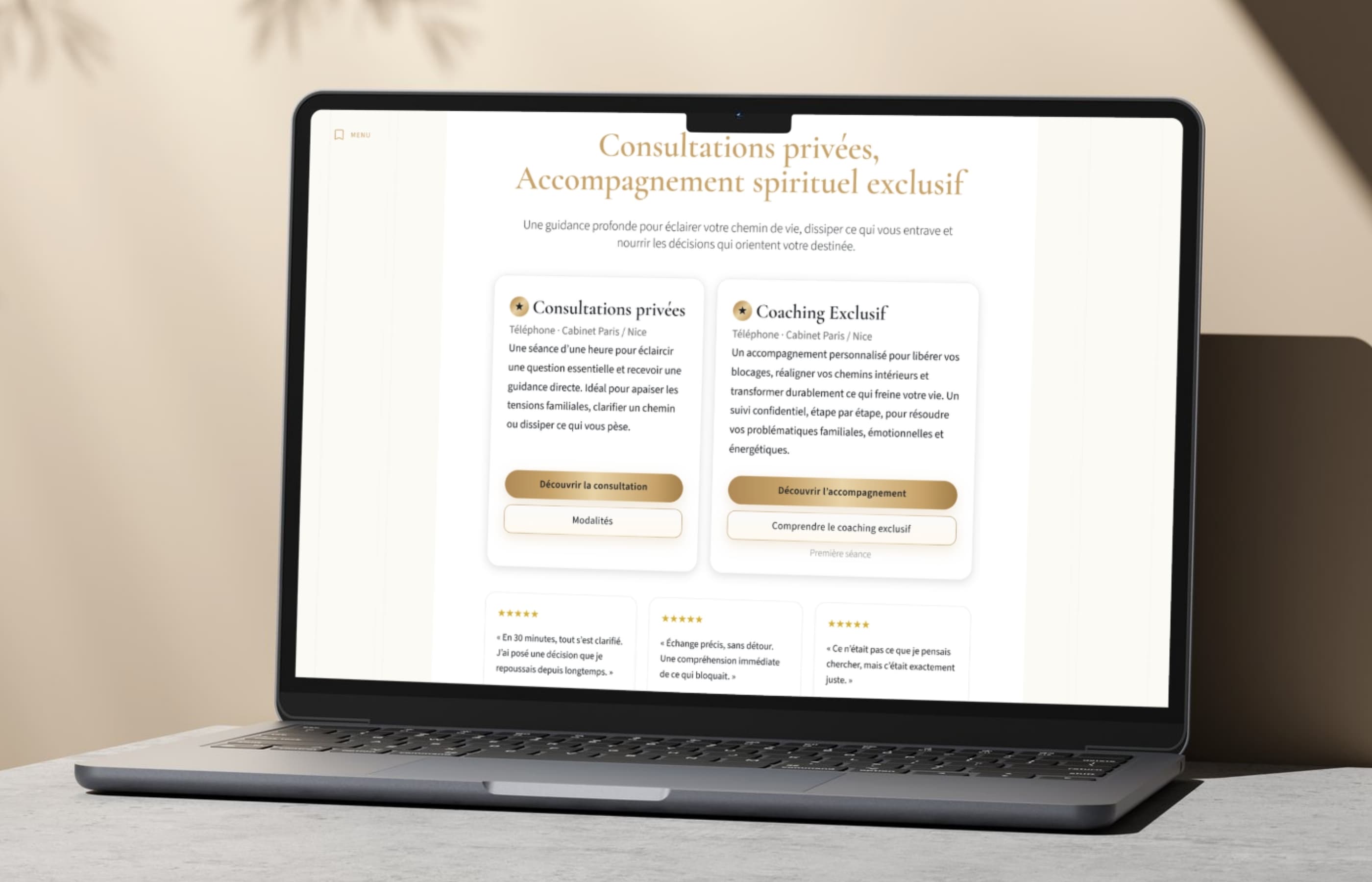 Vista mobile do site Charles C.