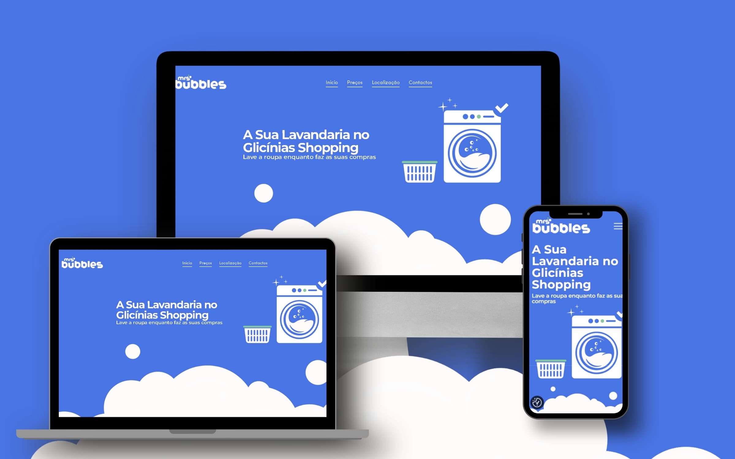 Mrs Bubbles, lavandaria self-service no Glicinias shopping, Aveiro