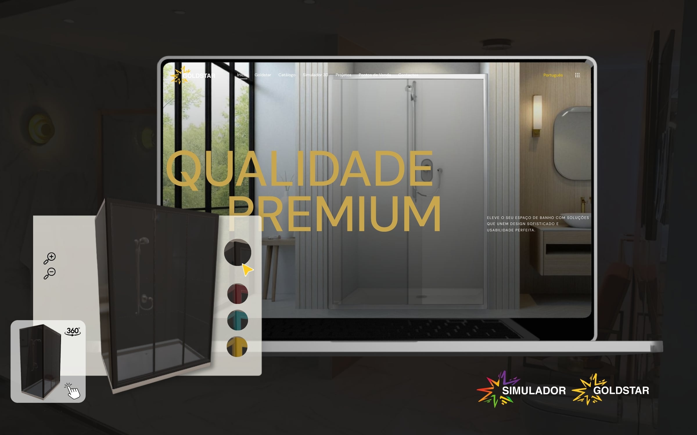 Goldstar, shower enclosure digital configuration system, Portugal 2025