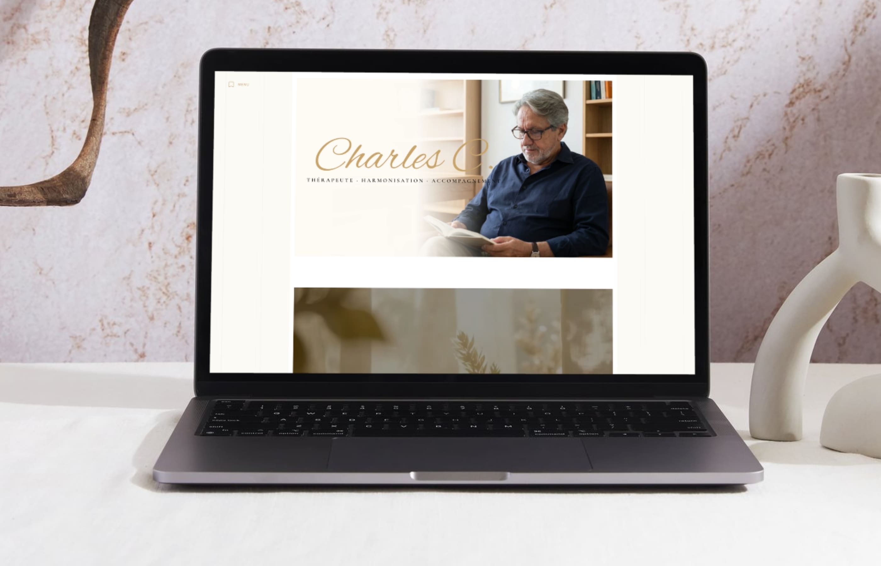 Desktop view of the Charles C. website